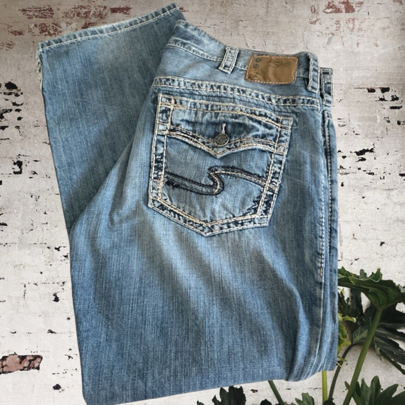 Silver Jeans Co. Other - Silver Jeans Co. Vintage Gordie flap Jeans 40/32 Blue